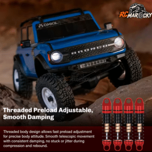 4Pcs Metal Alloy 28.5mm Oil Shock Absorber for fcx18 TRX-4M Bronco 1 30 RC Crawler - RC Marocky 4Pcs Metal Alloy 28.5mm Oil Shock Absorber for fcx18 TRX-4M Bronco 1 30 RC Crawler - RC Marocky