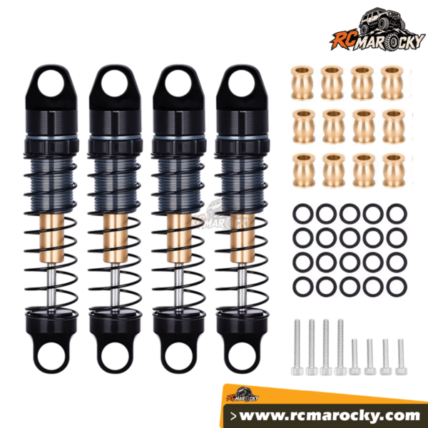 4Pcs Metal Alloy 28.5mm Oil Shock Absorber for fcx18 TRX-4M Bronco 1 30 RC Crawler - RC Marocky Noir 4Pcs Metal Alloy 28.5mm Oil Shock Absorber for fcx18 TRX-4M Bronco 1 30 RC Crawler - RC Marocky Noir