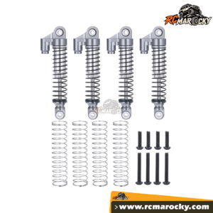 4Pcs Metal Alloy 56mm Oil Shock Absorber for fcx18 TRX-4M Bronco Defender 1 18 RC Crawler - argent