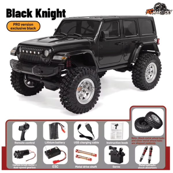 Black 1 18 Scale RTR RC Crawler Jeep Wrangler JJRC with shipping to Łódź Wrocław Gdańsk Poznań Bucharest