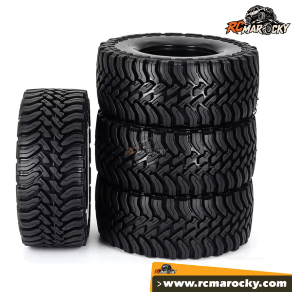Jeu de 4 pneus 1,3 en caoutchouc souple pour les Crawler RC 1 18 et 1 24 avec Livraison dans le monde entier