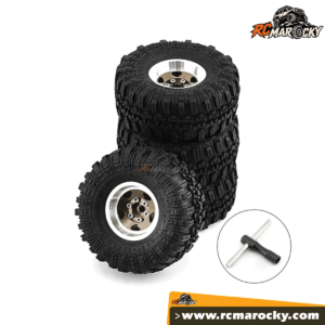 Jeu de 4 roues aluminium pour Crawlers RC échelle 1 18 comaptibles FCX18 et TRX4M 1 pouce - RC Marocky 1
