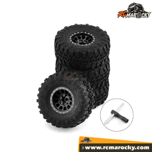 Jeu de 4 roues aluminium pour Crawlers RC échelle 1 18 comaptibles FCX18 et TRX4M 1 pouce - RC Marocky 2