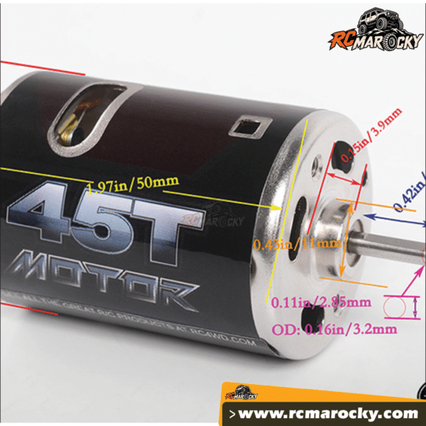 Moteur brushed 540 45T conçu pour les constructions de crawlers RC 1 10 par RC Marocky Bouskoura Temara Moteur brushed 540 45T conçu pour les constructions de crawlers RC 1 10 par RC Marocky Bouskoura Temara